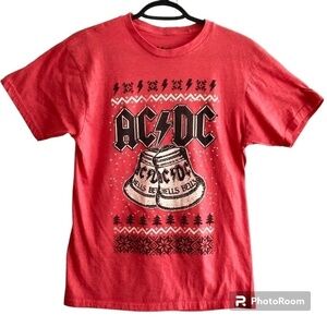 AC/DC T Shirt, Hells Bells, Holiday, Christmas, Tshirt, 80s, Band Shirt, Size, M
